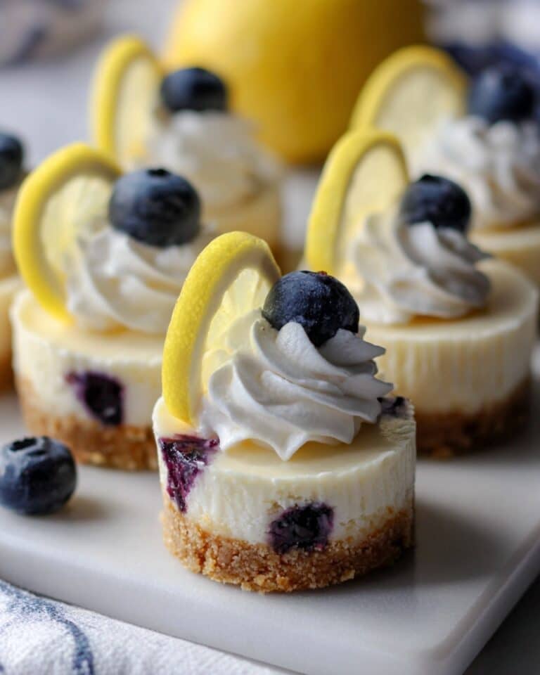 Lemon Blueberry Mini Cheesecakes Recipe
