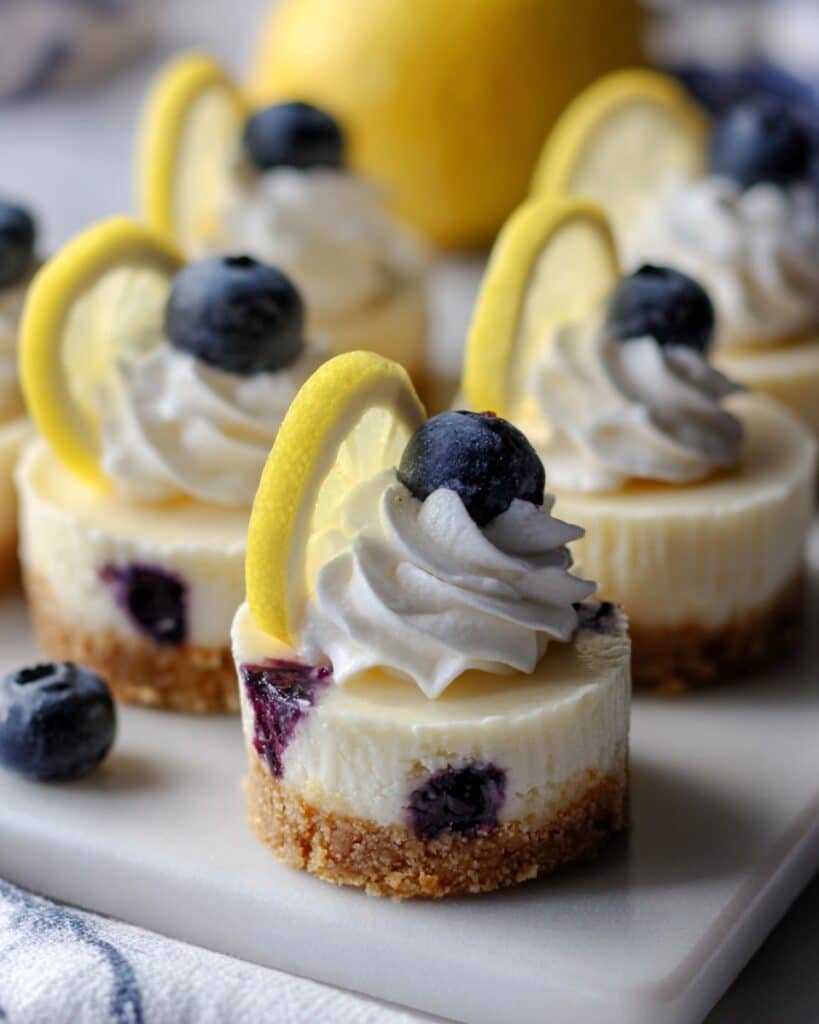 Lemon Blueberry Mini Cheesecakes Recipe