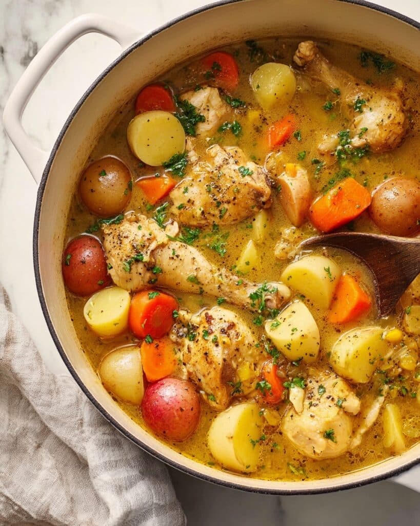 Hearty Chicken Stew with Vegetables and Herbs Recipe