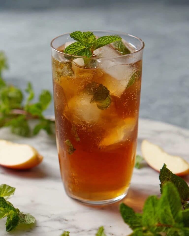 Apple Iced Tea with Mint and Lime Recipe