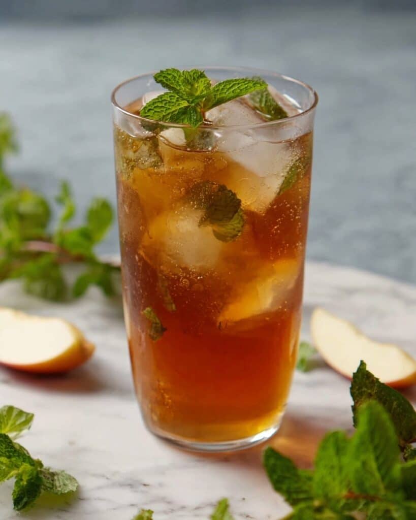 Apple Iced Tea with Mint and Lime Recipe