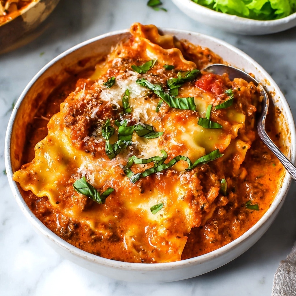 A white bowl filled with creamy red tomato soup with visible chunks of tomatoes and greens, topped with a generous pile of grated white cheese in the center. A silver spoon is resting inside the bowl on the right side. Around the bowl, on a white marbled surface, there is a small white dish with red chili flakes on the bottom left, a piece of light yellow cheese to its left, a small brown bowl of coarse salt above the soup bowl, and a white plate with chopped green leaves on the top left. Loose garlic cloves and a fresh green basil sprig are placed on the right side near a soft pink cloth napkin. photo taken with an iphone --v 7