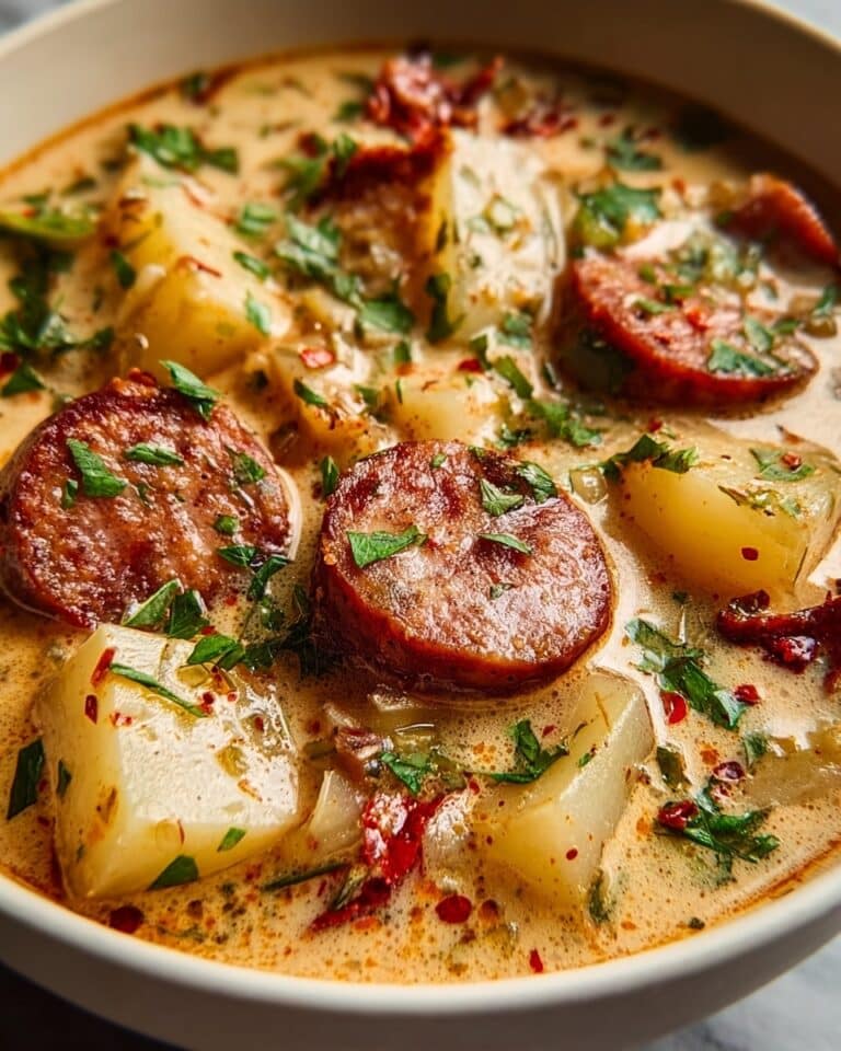Creamy Cajun Potato Soup with Andouille Sausage Recipe