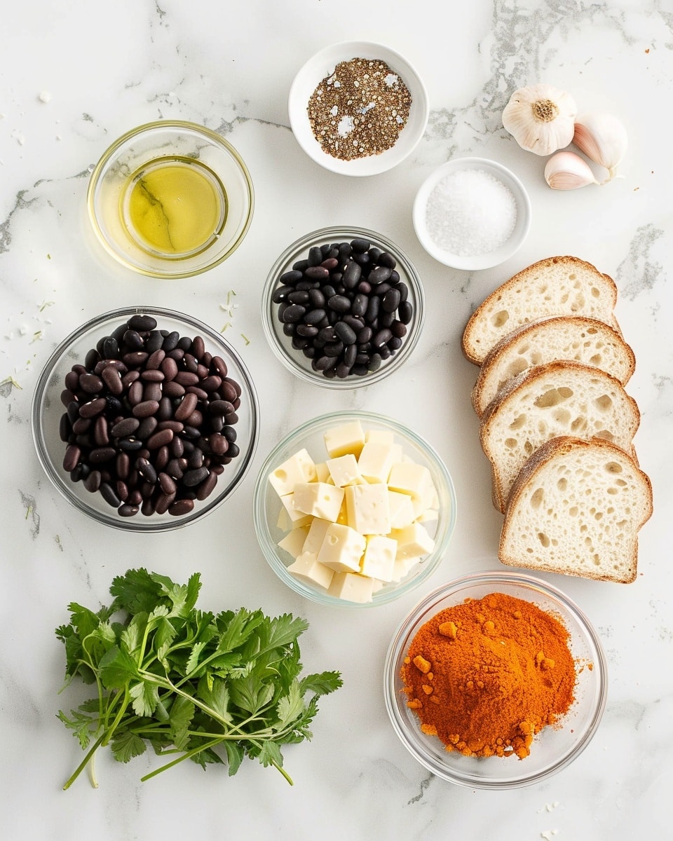 Single white plate with a close-up view of one grilled sandwich half revealing melted golden cheddar cheese oozing with black beans and sautéed onions, fresh chopped green herbs sprinkled on and around the sandwich, toasted bread showing a golden crisp crust with a soft interior, natural lighting highlighting the textures and layering, white marble surface underneath, intimate and styled food blog serving photo taken with an iphone --ar 4:5 --v 7