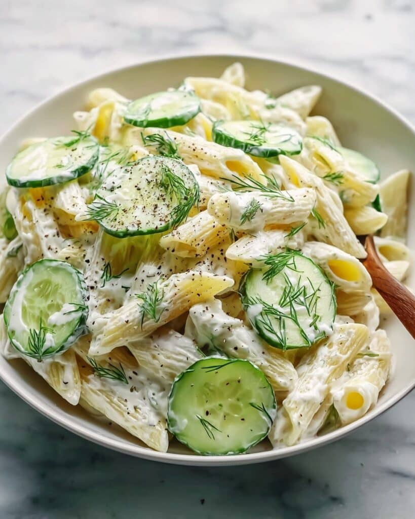 Healthy Cucumber Pasta Salad Recipe