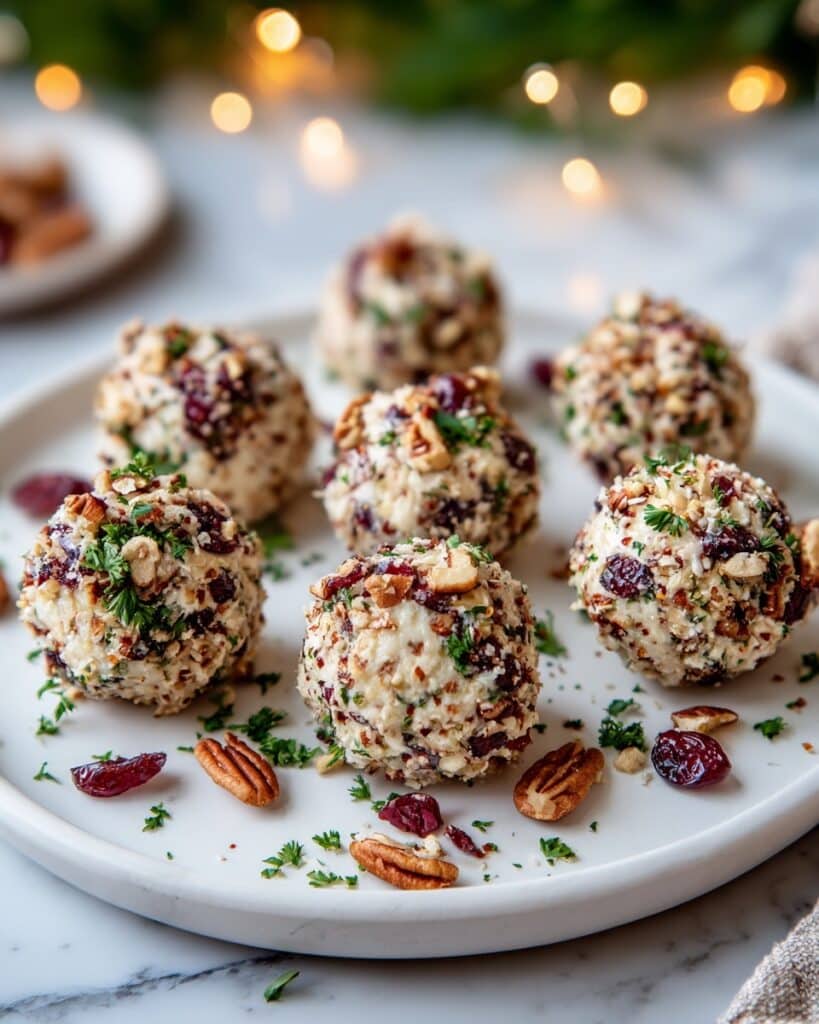 Mini Cranberry Pecan Cheese Balls Recipe