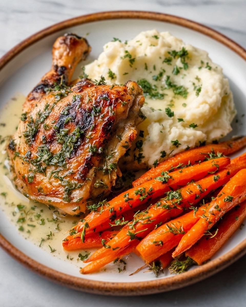 Garlic Herb Chicken & Carrot Plate Recipe - Recipe Image