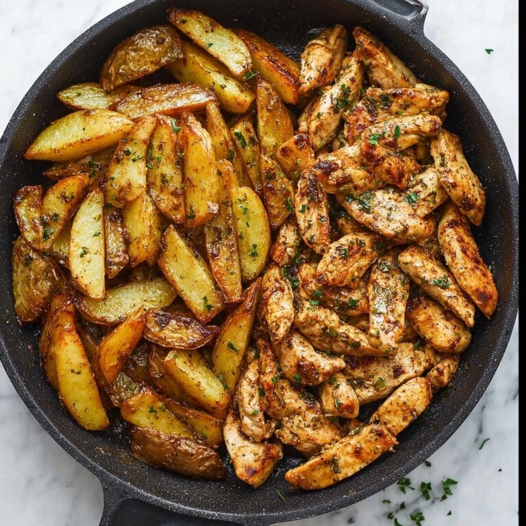 Garlic Butter Chicken and Potatoes Skillet Recipe