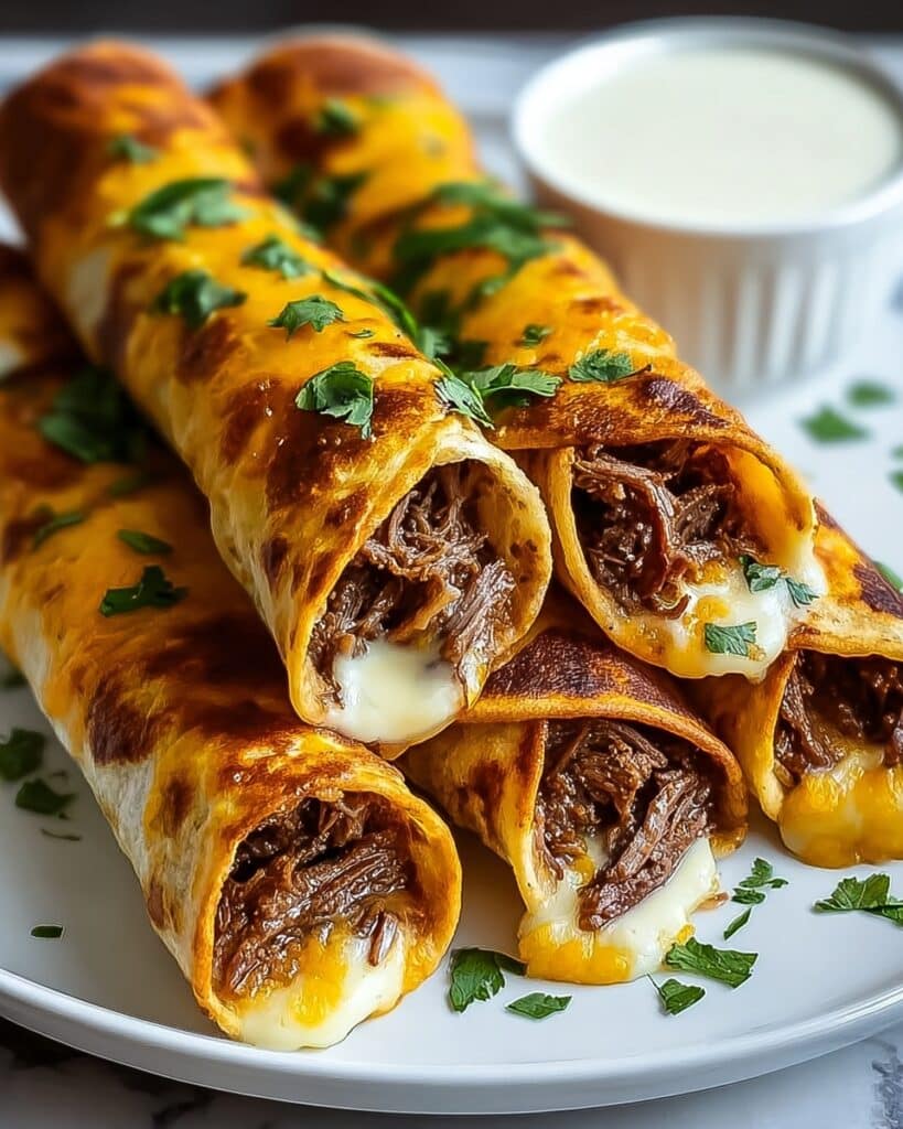 French Dip Tortilla Roll-Ups Recipe
