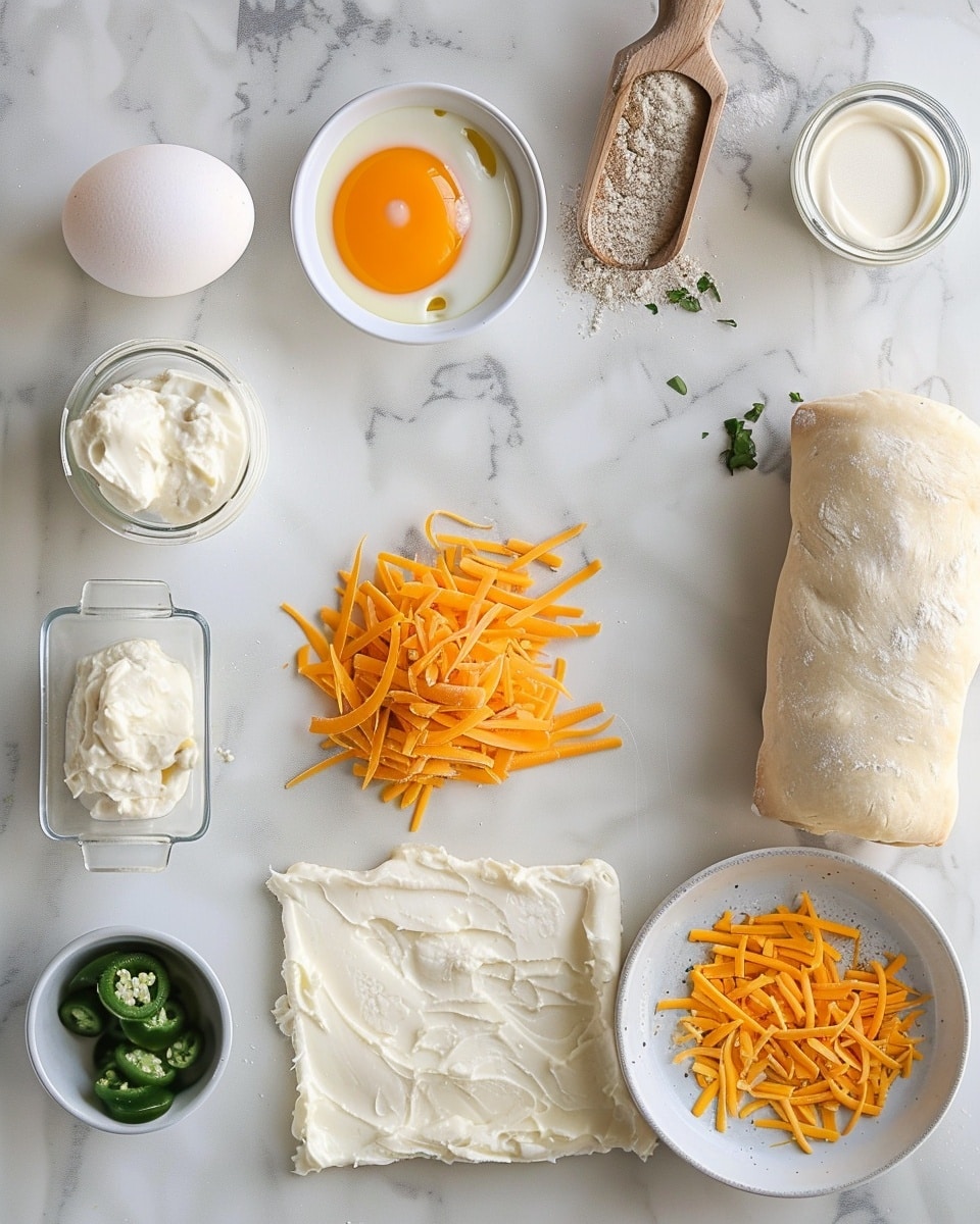Single white plate holding a golden-brown puff pastry turnover filled with melted cheese and visible pieces of green bell pepper and diced tomato, close-up angled shot revealing the flaky layers of the pastry and creamy interior textures, sprinkled lightly with fresh herbs on top, placed on a white marble surface under natural lighting, styled to showcase an inviting individual portion ready to eat, photo taken with an iphone --ar 4:5 --v 7