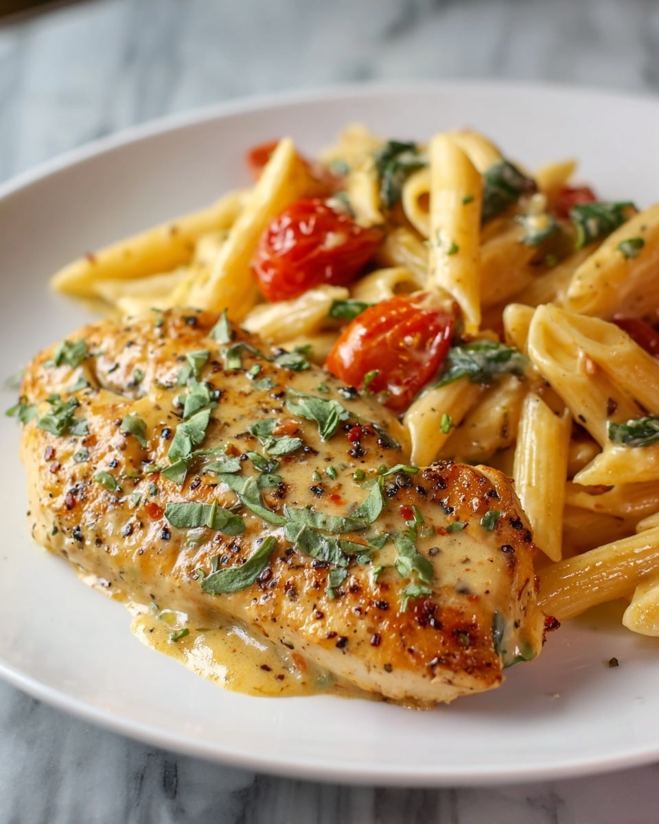 Large white enameled cast iron pot filled with creamy spinach and roasted tomatoes in a rich, velvety sauce, the sauce swirled evenly with tender spinach leaves and whole roasted cherry tomatoes visible throughout, the edges of the pot showing slight browning from baking, presented on a white marble countertop with natural soft lighting, styled as a professional food magazine hero shot, complete dish in frame, photo taken with an iphone --ar 4:5 --v 7