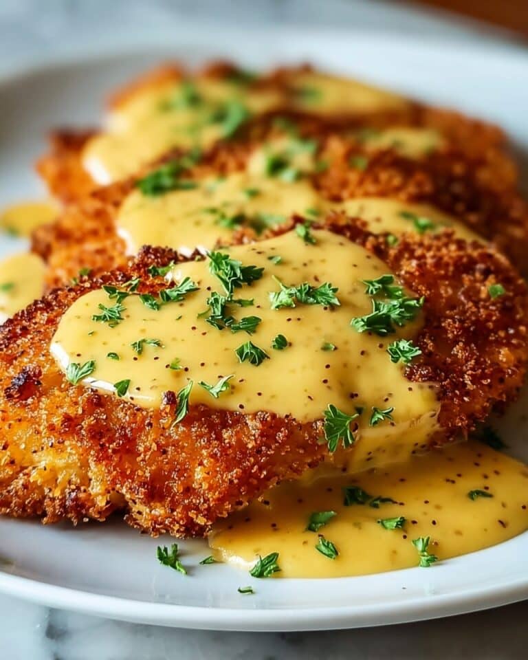 Crispy Ritz Cracker Chicken with Creamy Chicken Sauce Recipe