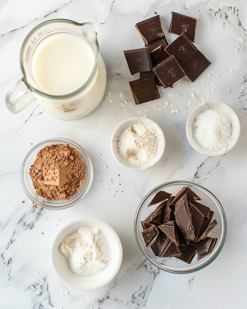 Single white ceramic cup filled with rich, creamy Mexican hot chocolate topped with a small mound of dark chocolate shavings and a dusting of cinnamon powder, close-up angled view capturing the smooth surface texture and warm inviting color, placed on a white marble surface with soft natural lighting, styled as a ready-to-enjoy single serving from a food blog, photo taken with an iphone --ar 4:5 --v 7