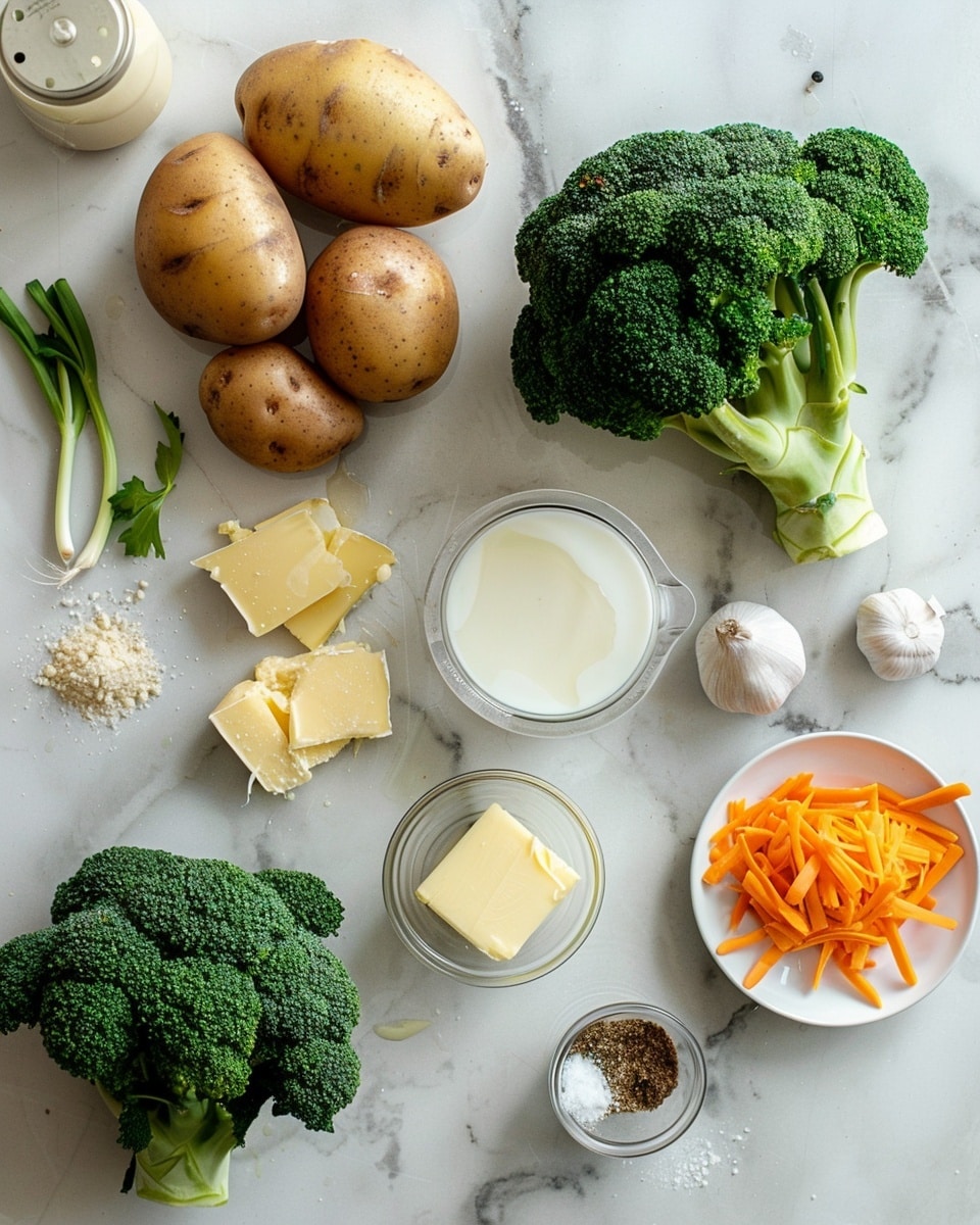 Single white bowl with a generous serving of thick, creamy broccoli cheddar soup, showcasing tender chunks of broccoli and melted cheese swirled throughout the rich, golden broth, topped with a fresh sprig of thyme and specks of cracked black pepper, presented on a white marble surface with natural lighting, close-up angled shot emphasizing the hearty texture and inviting warmth, intimate plated serving photo taken with an iphone --ar 4:5 --v 7