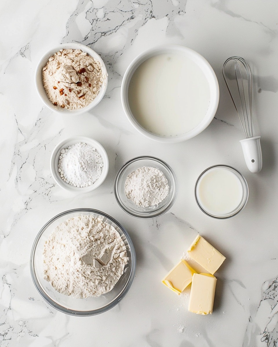 Single white plate with one thick square savory biscuit, close-up angled shot revealing the airy, fluffy interior texture with a golden, slightly crispy crust on top and bottom, plated on white marble surface under natural lighting, styled as a ready-to-eat individual serving from a food blog, photo taken with an iphone --ar 4:5 --v 7