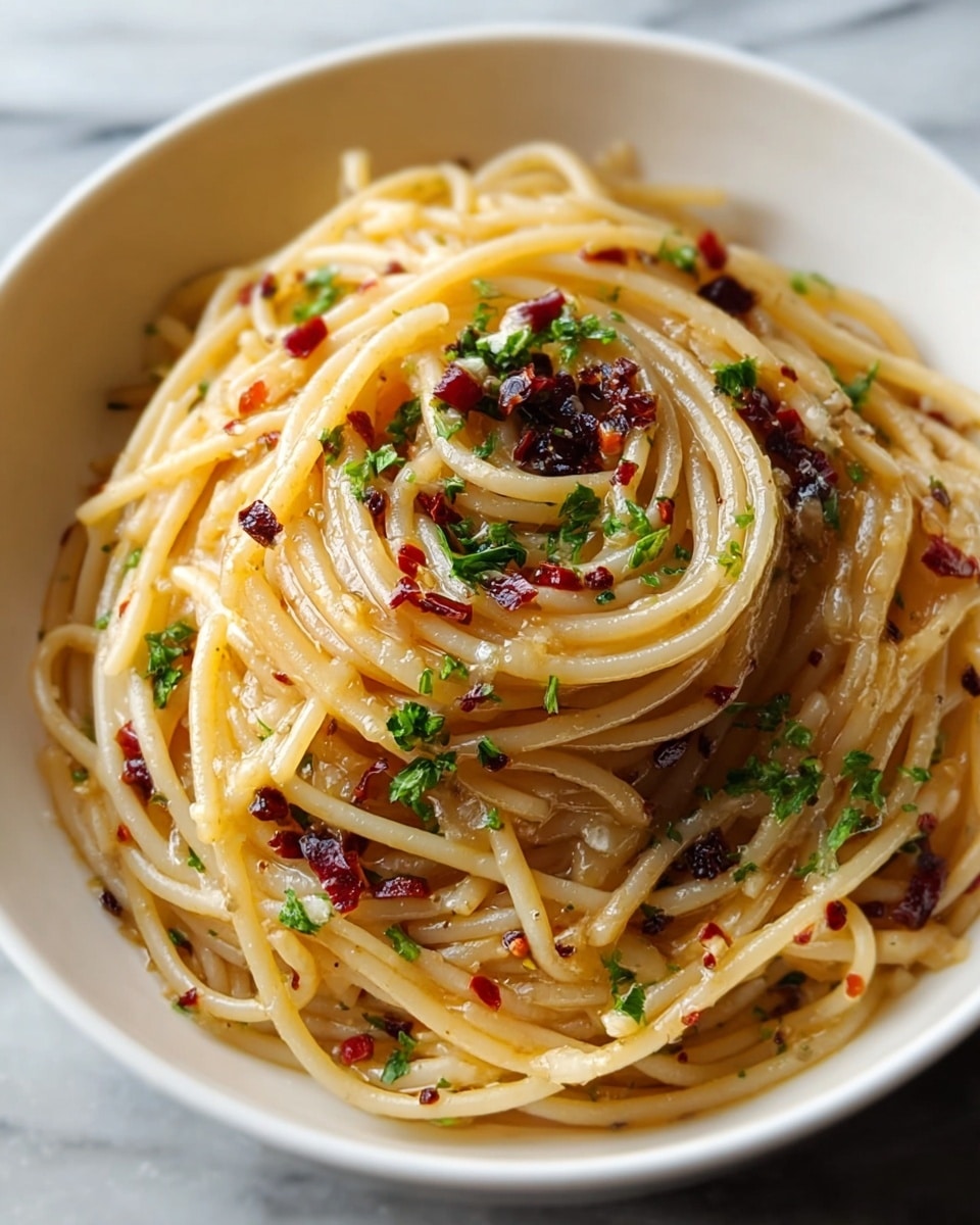 Caramelized Onion Pasta with Chili Oil Recipe