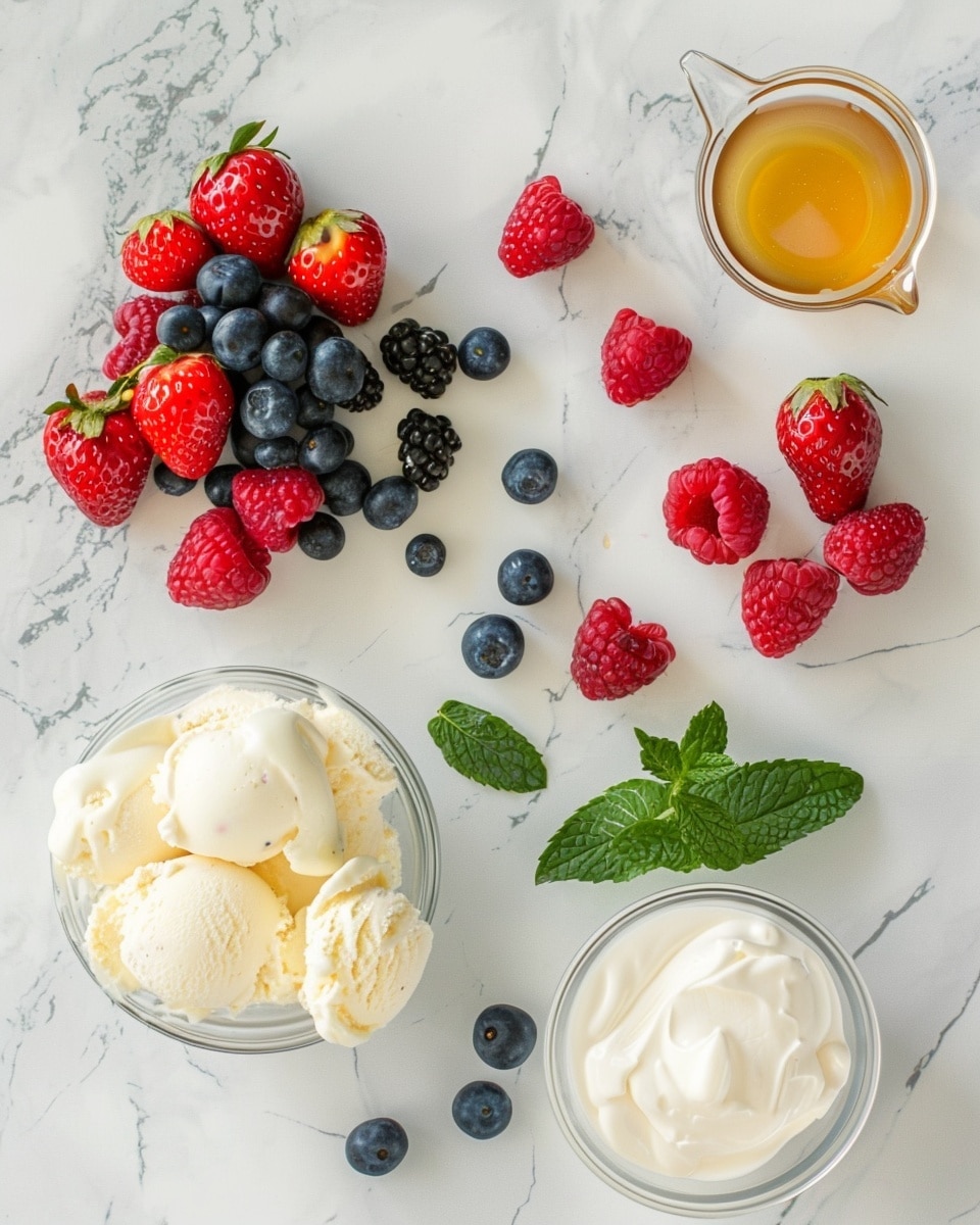 Single white dessert plate with one tall slice of layered strawberry mousse cake, showing distinct layers of pink mousse, white creamy filling, and soft sponge cake base, topped with fresh strawberries and a light dusting of powdered sugar, angled close-up shot emphasizing the fluffy texture and smooth creamy layers, garnished with a small mint leaf, presented on a white marble surface with natural lighting, styled like a food blog individual serving, photo taken with an iphone --ar 4:5 --v 7