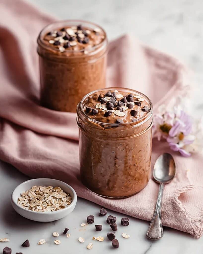 Irresistible Chocolate Peanut Butter Overnight Oats with Protein Powder Recipe