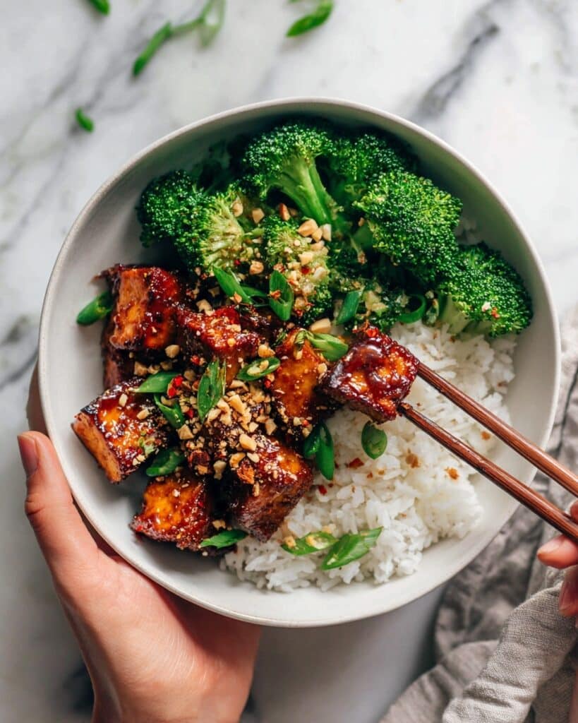 Marinated Sesame Peanut Tempeh Bowl Recipe