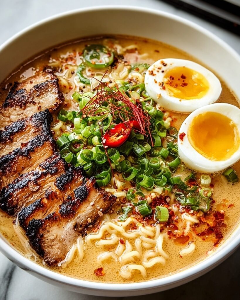 Creamy Garlic Chicken Ramen Recipe