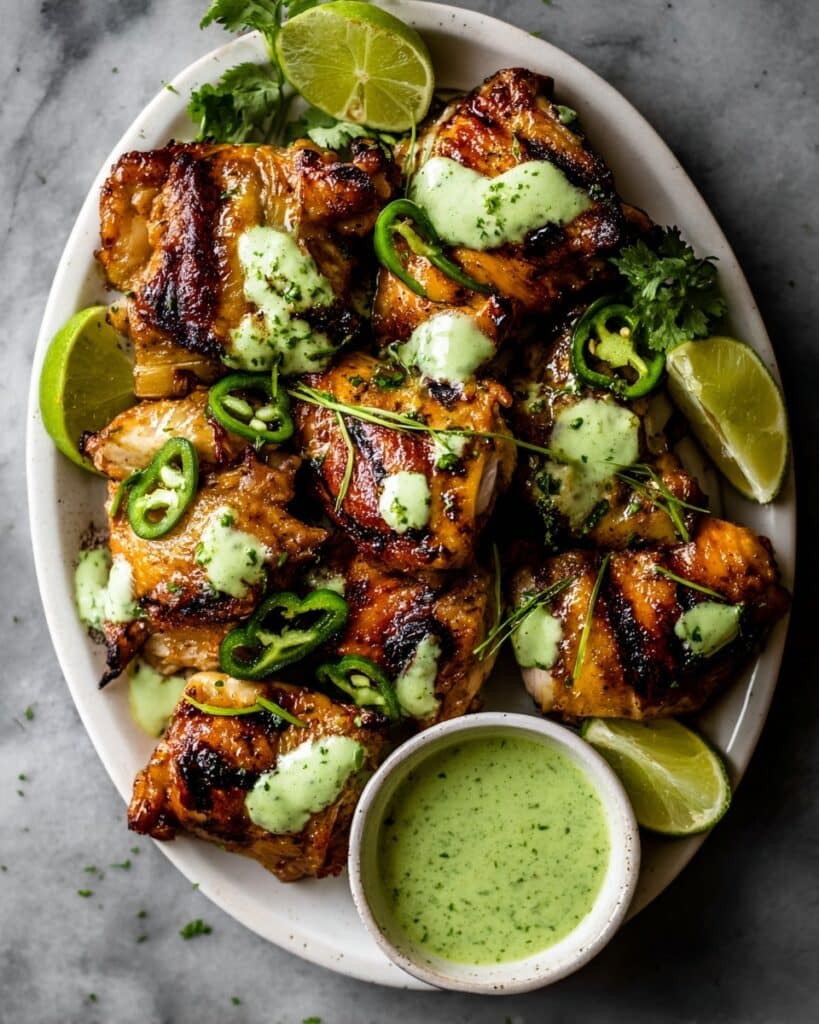 Peruvian Chicken with Cilantro Green Sauce Recipe
