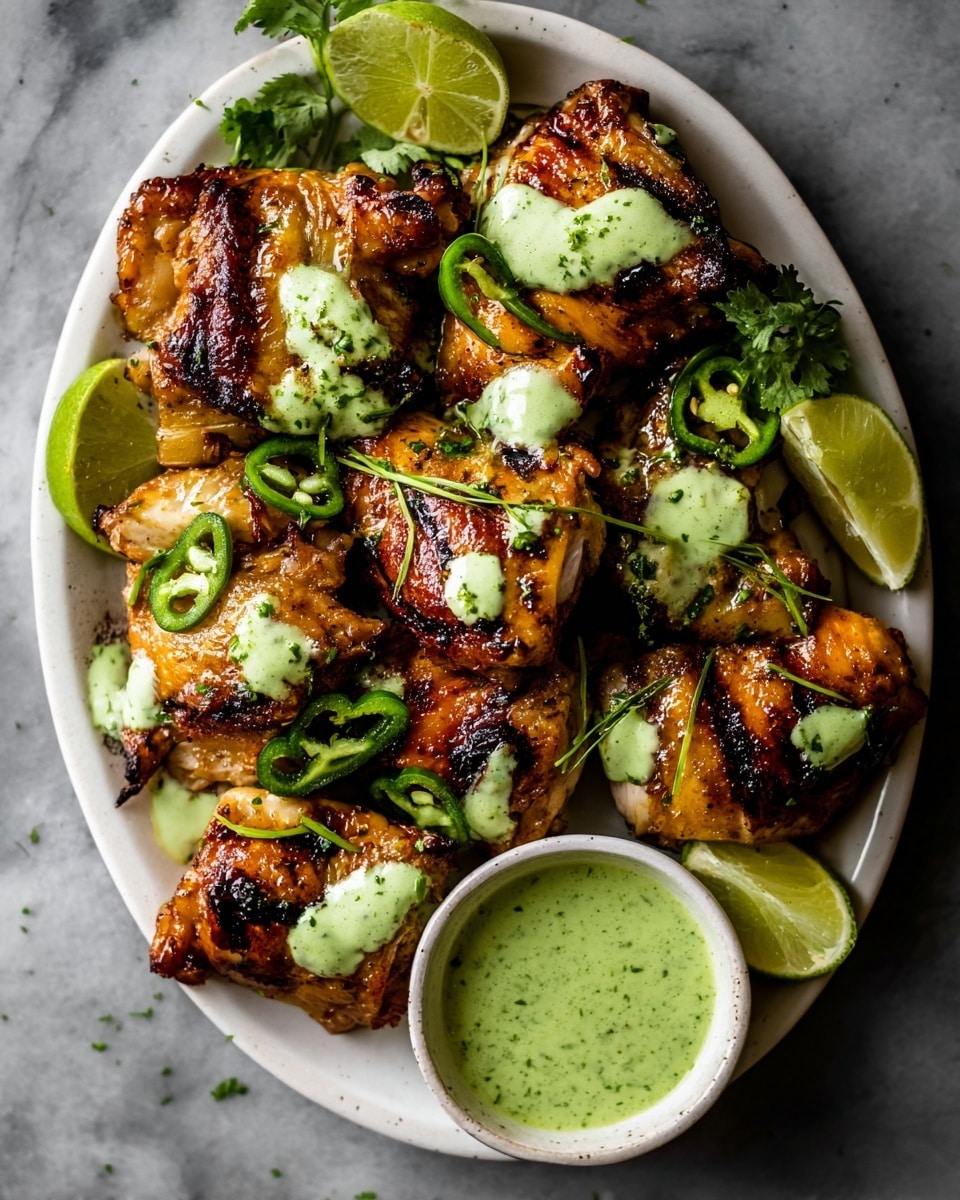 Peruvian Chicken with Cilantro Green Sauce Recipe