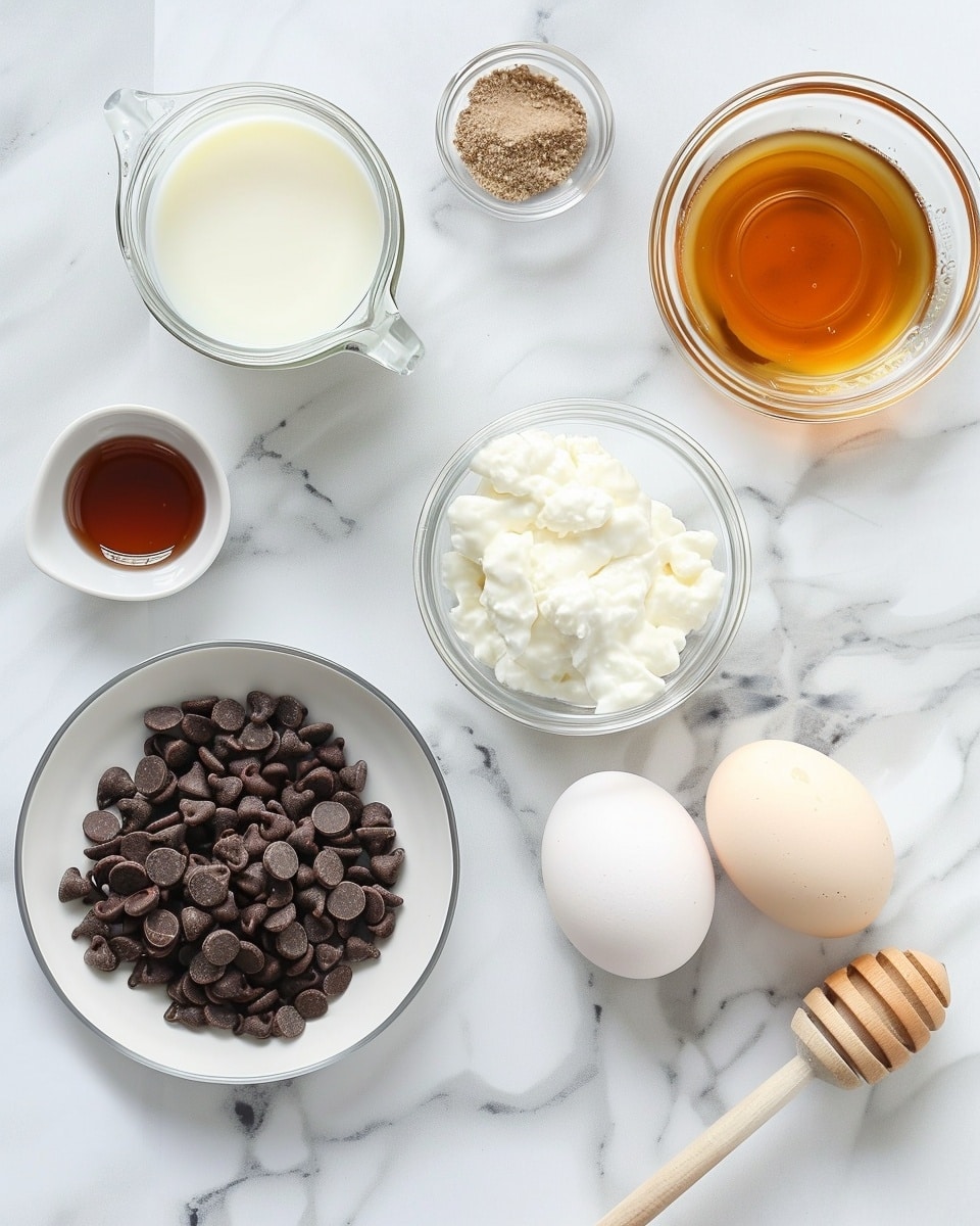 Single white bowl containing one serving of smooth, creamy chocolate mousse topped with a small pile of thinly sliced almonds, close-up angle emphasizing the velvety texture of the mousse surface and delicate almond slices, placed on a white marble background under natural lighting, styled like a food blog presentation, photo taken with an iphone --ar 4:5 --v 7