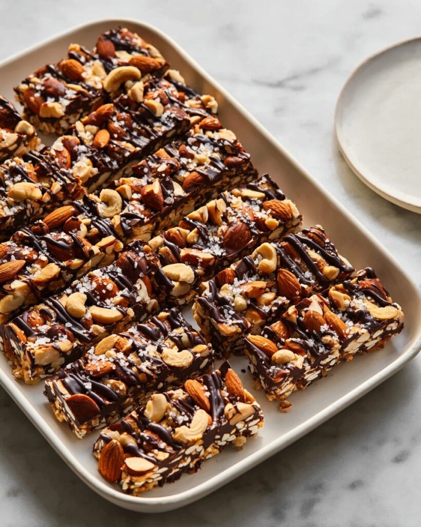Dark Chocolate and Sea Salt Nut Bars Recipe