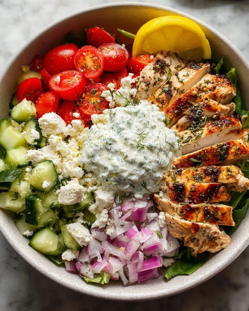 Greek Chicken Bowls with Tzatziki Sauce Recipe