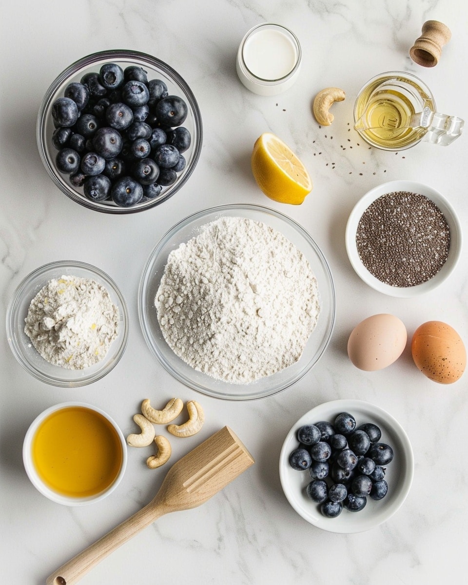 Single white plate featuring one thick, golden-brown pancake with visible blueberries embedded inside and a dollop of fresh blueberries on top, a few slices of lemon neatly arranged on the side, garnished with a sprig of fresh mint, close-up angled shot revealing the fluffy interior texture and juicy fruit pockets, set on white marble background with natural lighting, styled as a single plated serving ready to eat, photo taken with an iphone --ar 4:5 --v 7
