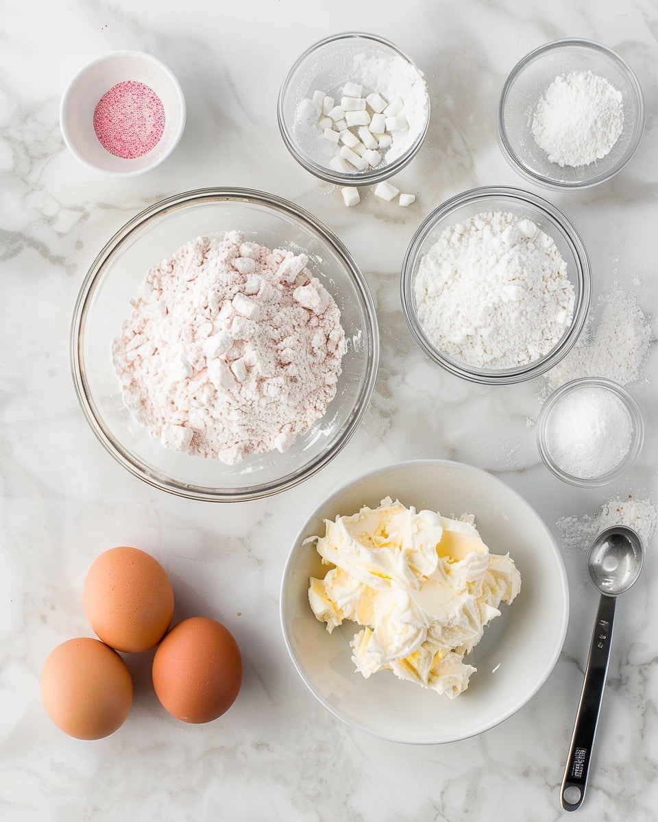 A single white plate featuring one vibrant pink sugar cookie with a delicate crackled surface and sparkling sugar crystals on top, showing a slight bite taken to reveal the soft, chewy interior texture, photographed at a close-up angle to emphasize the cookie's fine crumb and tender inside, set on a white marble background with natural light highlighting the cookie’s rich color and texture, styled like a food blog serving, photo taken with an iphone --ar 4:5 --v 7