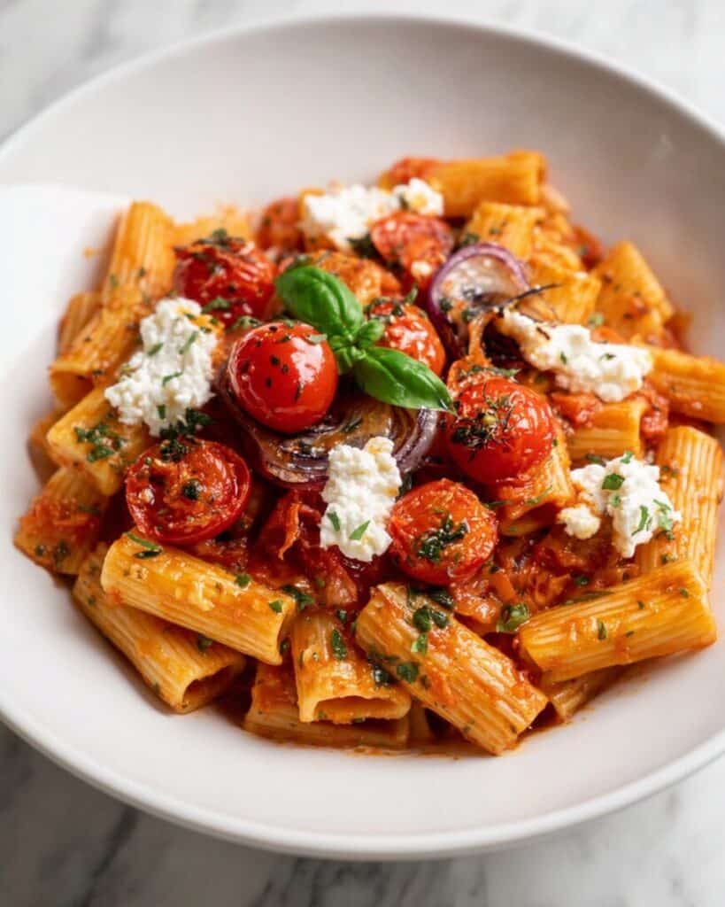 Roasted Tomato and Garlic Ricotta Pasta Recipe