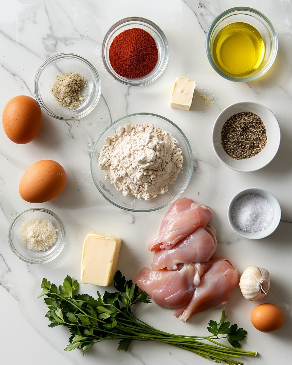 Single white plate with one serving of golden-brown roasted chicken thigh placed atop a bed of fluffy white rice cooked with sautéed onions, garnished with fresh parsley sprigs, close-up angle showing the crispy skin and tender interior of the chicken alongside the textured rice grains and softened onion pieces, natural light highlighting the savory details, white marble surface background, intimate plated serving photo taken with an iphone --ar 4:5 --v 7