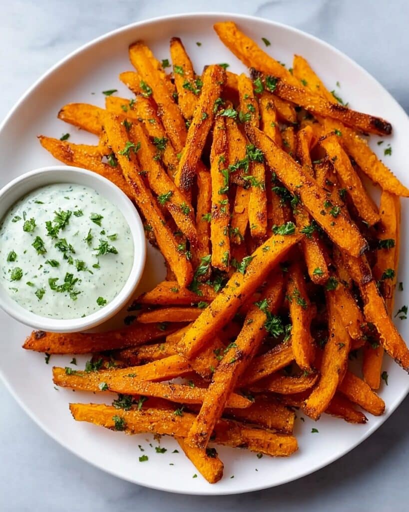 One Pan Crispy Baked Sweet Potato Fries Recipe