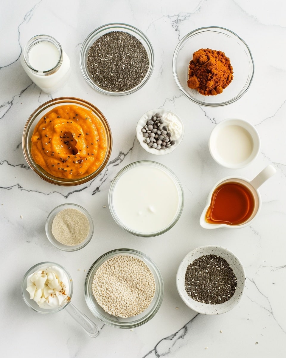 Single white plate featuring a close-up of one glass cup filled with a layered pumpkin dessert, the bottom layer showing a textured pumpkin pudding with specks of spices, topped with a thick, creamy white whipped topping sprinkled with cinnamon, shot at an angled view to emphasize the distinct creamy layers and smooth texture, placed on a white marble surface with soft, natural light highlighting the warm autumn tones, styled as a ready-to-eat individual portion from a food blog, photo taken with an iphone --ar 4:5 --v 7