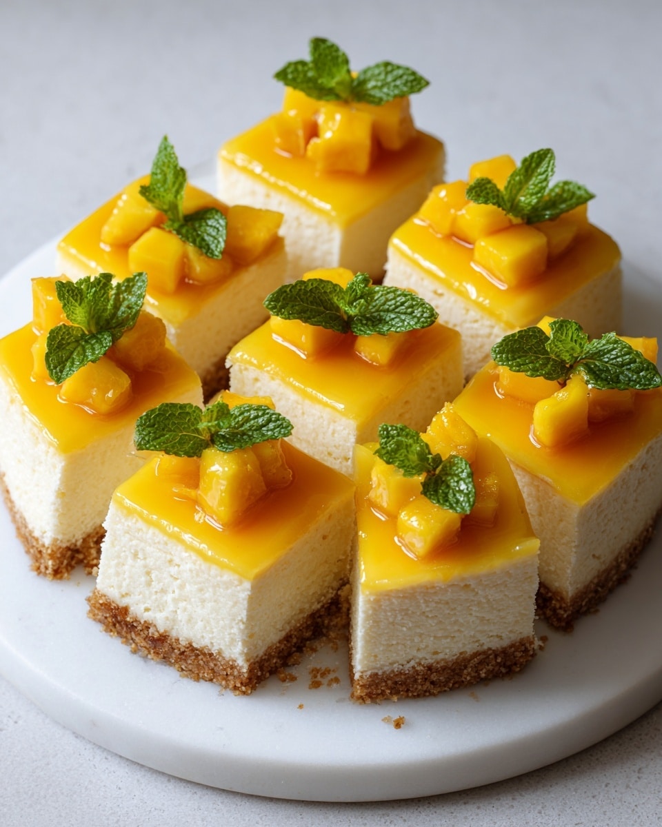 Mini Mango Cheesecake Cubes Recipe