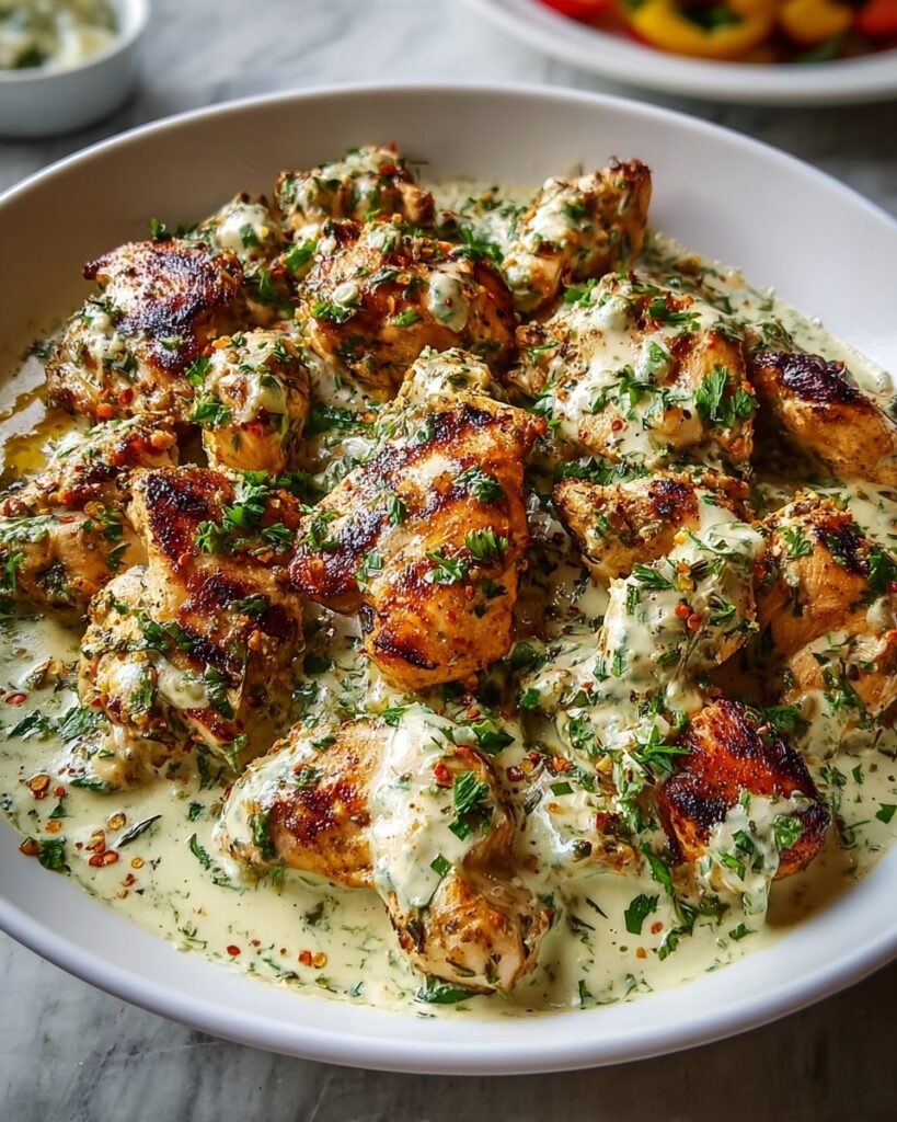 Turkish Chicken with Creamy White Sauce Recipe