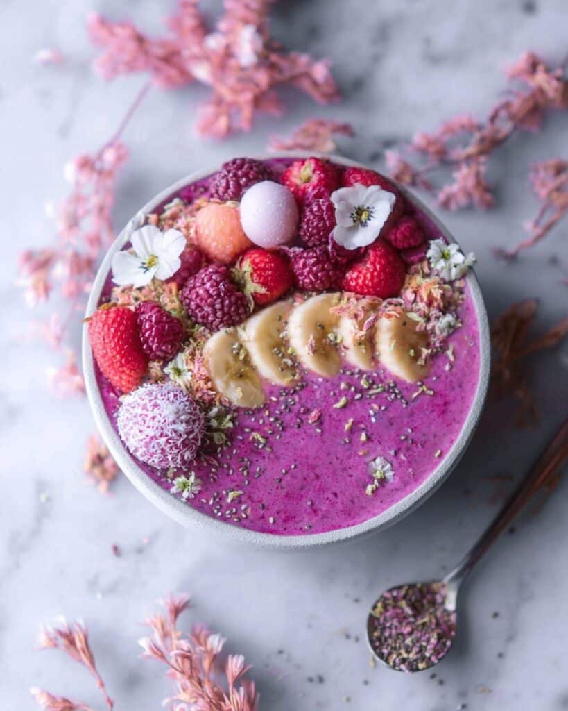 Pink Chia Smoothie Bowl Recipe