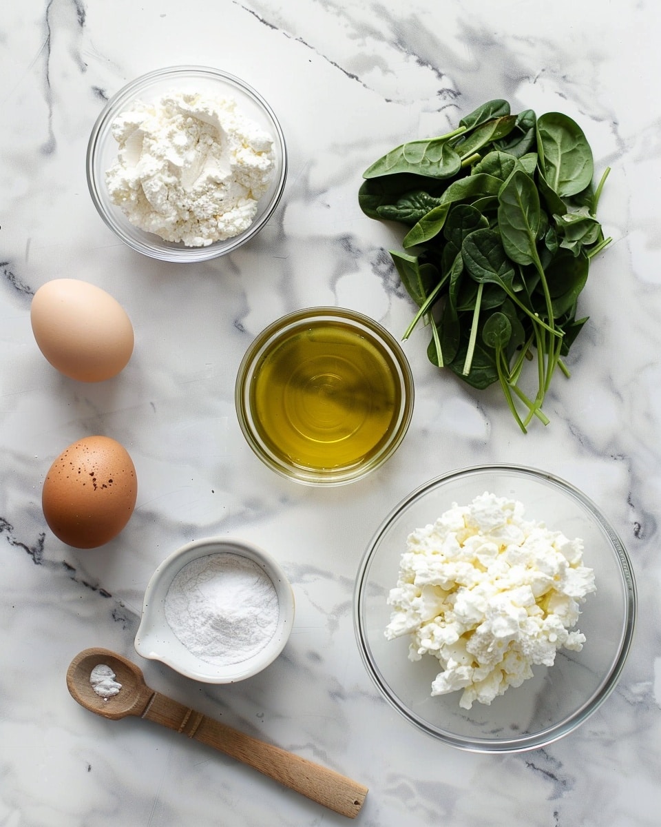 Single white plate showcasing a close-up of one golden-browned serving of a spinach-studded cheese pancake, sliced to reveal the thick, creamy interior filled with generous spinach pieces, the surface glossy and slightly crisped, positioned on a white marble background, natural lighting highlighting the moist texture and layers within, styled as an inviting individual portion from a food blog, photo taken with an iphone --ar 4:5 --v 7