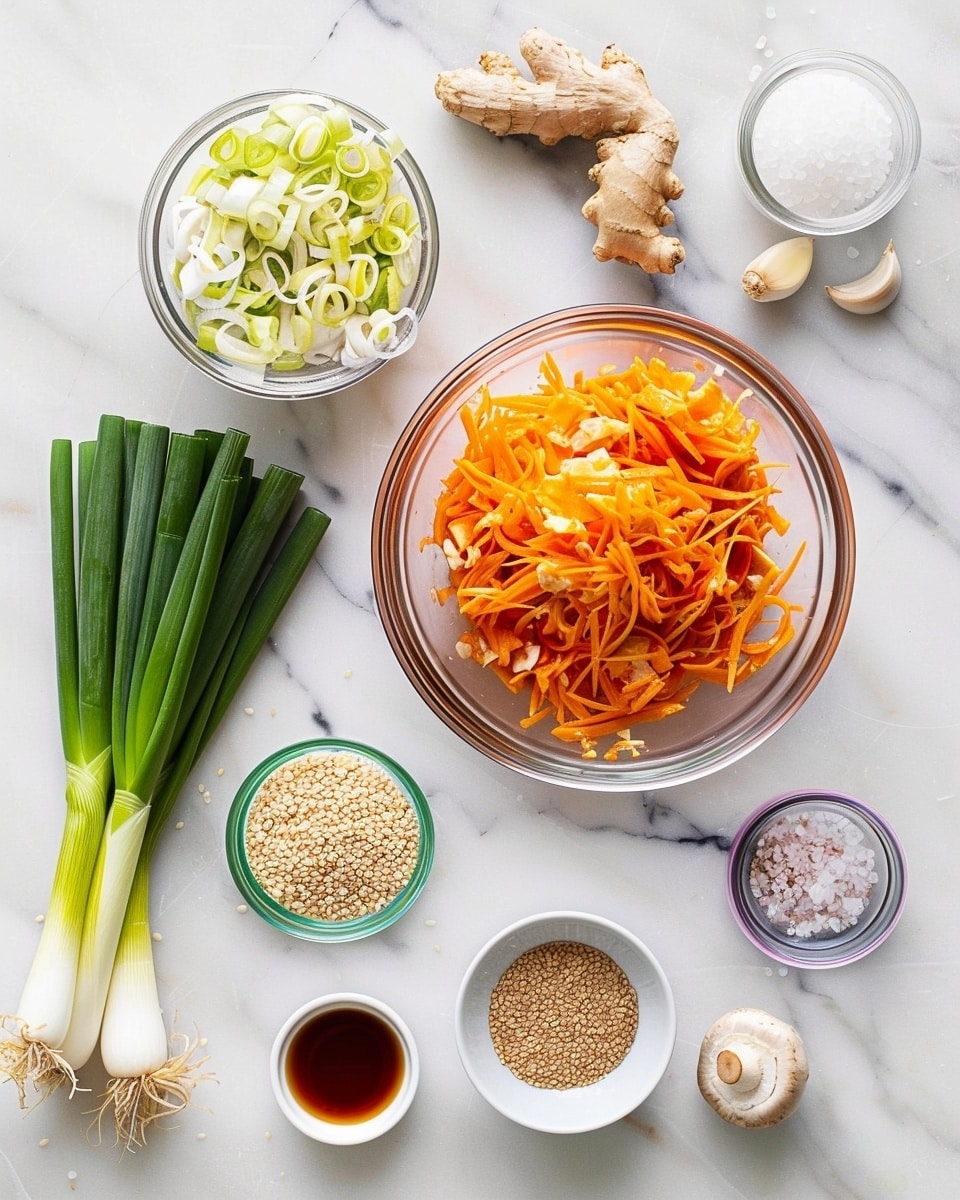 Single white plate with one golden-browned pan-fried dumpling, showing a close-up view highlighting its crispy, textured exterior and soft, translucent edges, cut open to reveal a juicy, savory filling with finely chopped green onions and ground meat, garnished with sliced scallions beside a small dipping bowl of chili oil with crushed red pepper flakes, placed on a white marble surface under natural light, intimate plated serving photo taken with an iphone --ar 4:5 --v 7