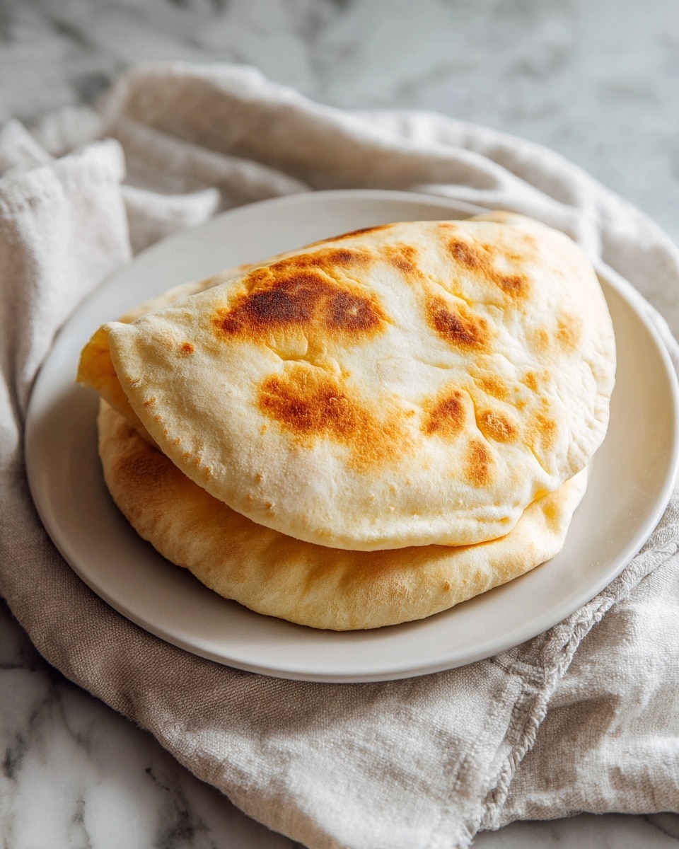 Stack of whole, fluffy, golden-browned pita breads arranged neatly on a white marble surface, showing their soft texture and slight puffiness, accompanied by an additional stack of pita breads blurred slightly in the background, all presented in a clean, minimalist style with natural lighting, photographed from a professional 3/4 angle shot, white marble background, food magazine hero photo taken with an iphone --ar 4:5 --v 7