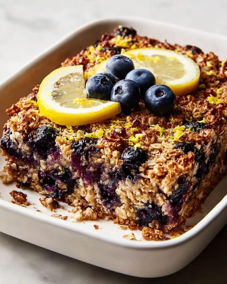 Lemon Blueberry Baked Oatmeal Recipe