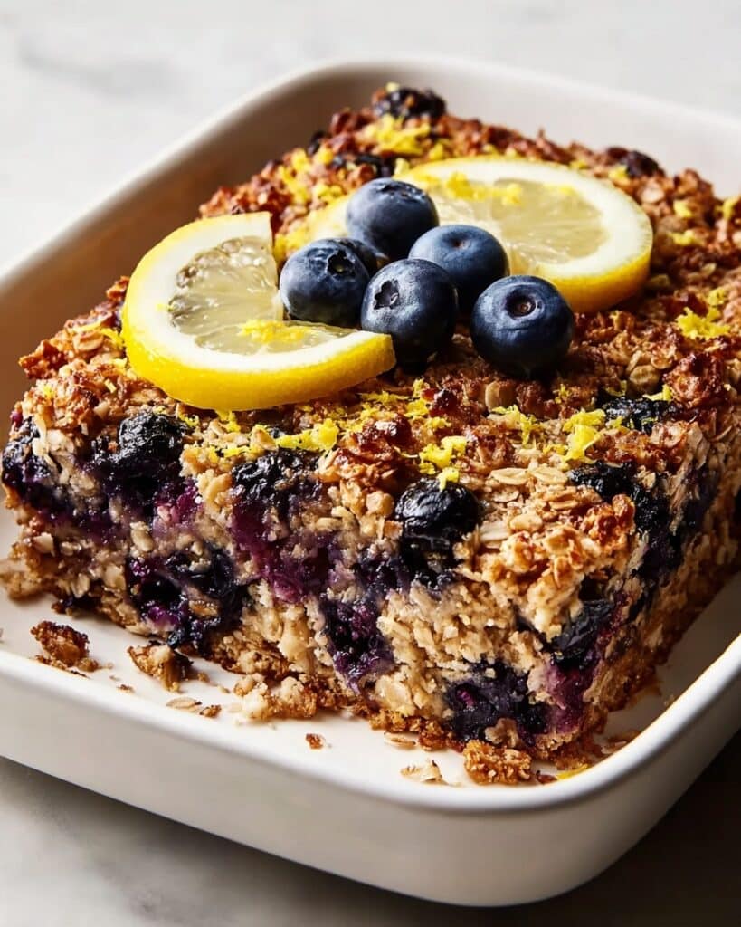 Lemon Blueberry Baked Oatmeal Recipe