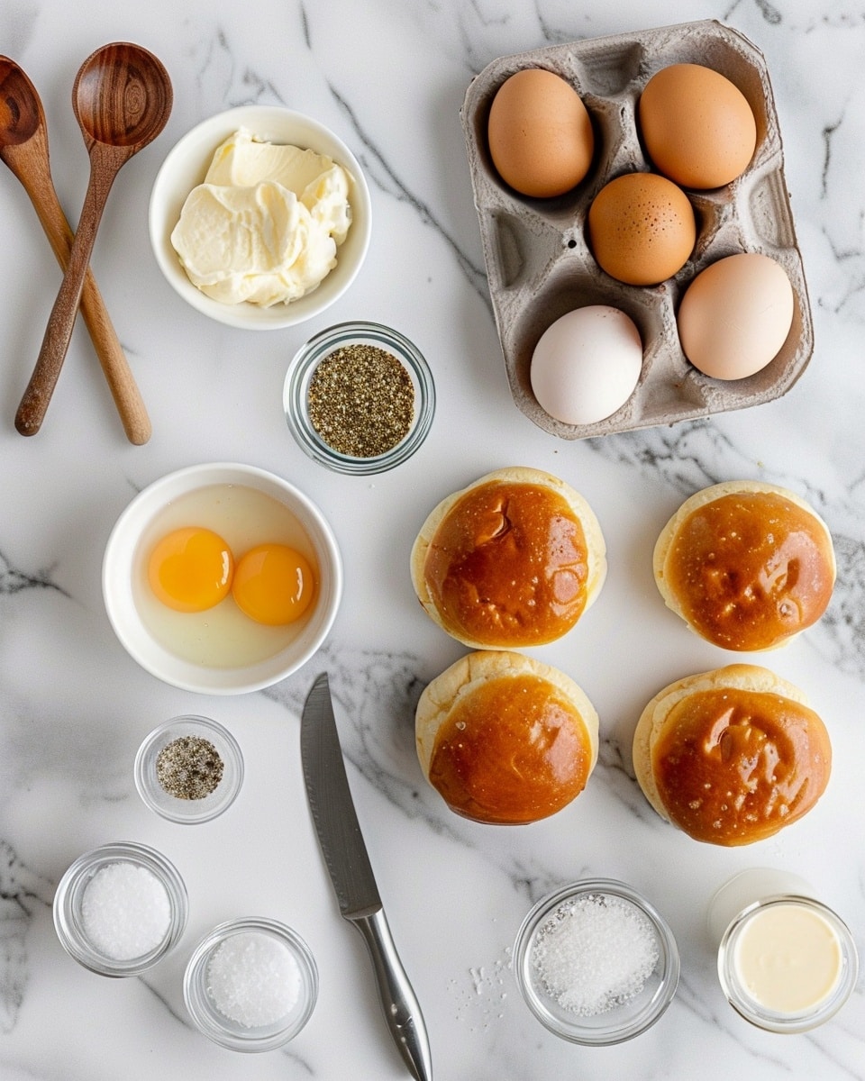 Single white plate holding one slider sandwich filled with creamy yellow egg salad mixed with finely chopped hard-boiled eggs, visible small bits of egg white and yolk, topped with a sprinkle of chopped fresh herbs, close-up angled shot capturing the soft texture of the bun and the fluffy, layered egg filling, set against a white marble background with natural lighting, intimate plated serving photo taken with an iphone --ar 4:5 --v 7