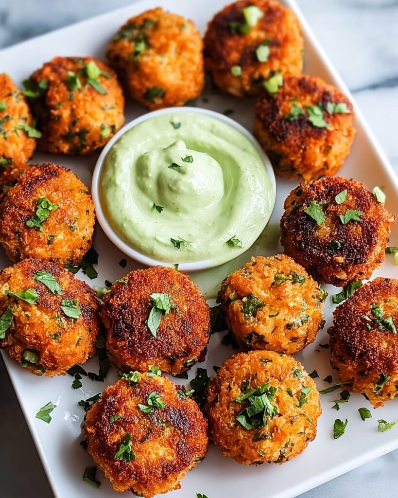 Salmon Balls with Creamy Avocado Sauce Recipe