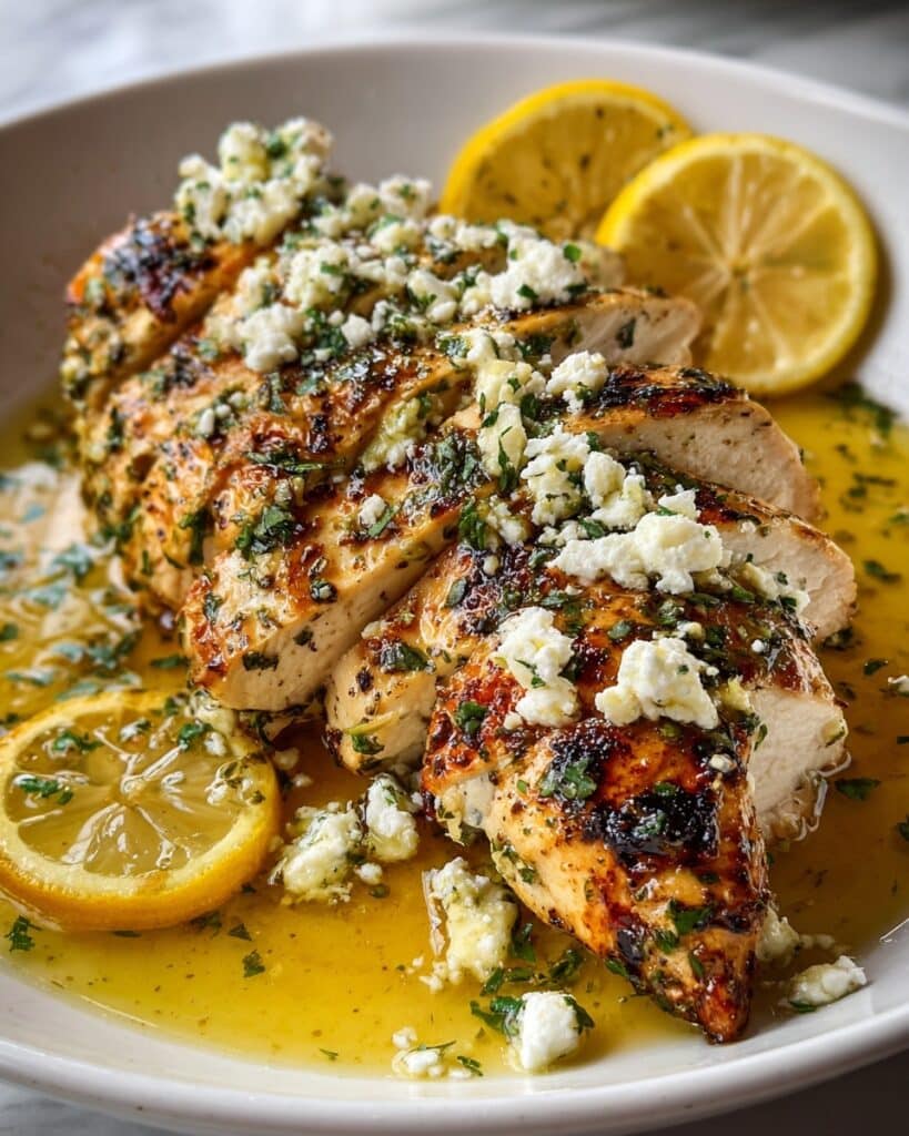 Greek Chicken with Lemon and Feta Recipe