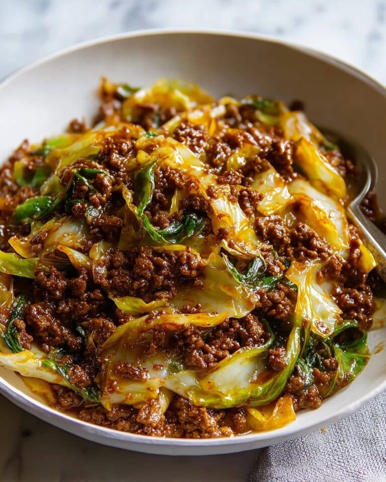 Low Carb Mongolian Ground Beef Cabbage Recipe