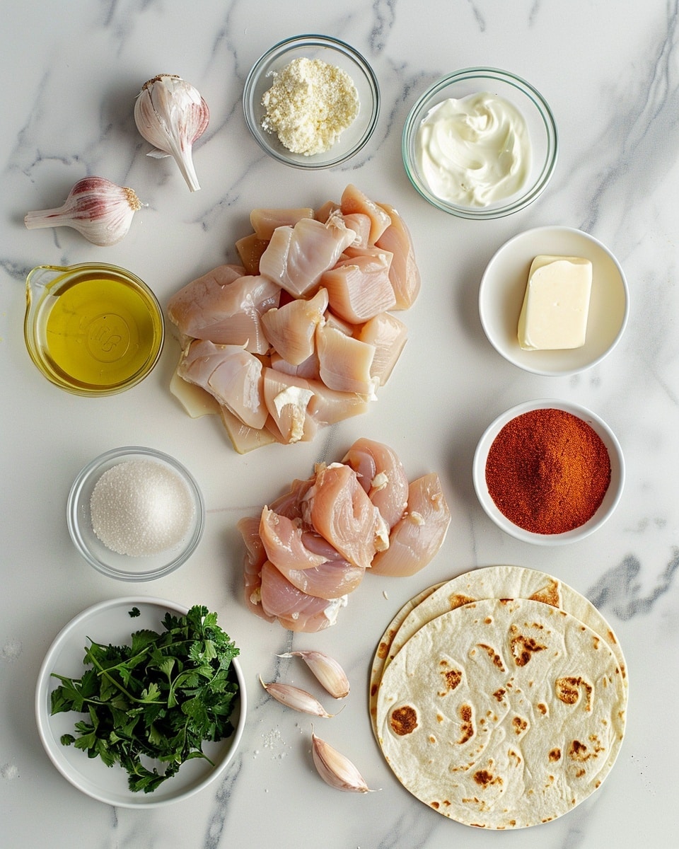 Single white plate holding one stacked portion of shrimp and cheese filled flatbread, close-up shot highlighting the golden crispy exterior and the rich interior layers of melted cheese, tender shrimp pieces, green herbs, and spices, arranged to reveal the soft and savory filling inside, natural lighting illuminating the textures on a white marble surface, styled as a ready-to-eat serving from a food blog, photo taken with an iphone --ar 4:5 --v 7