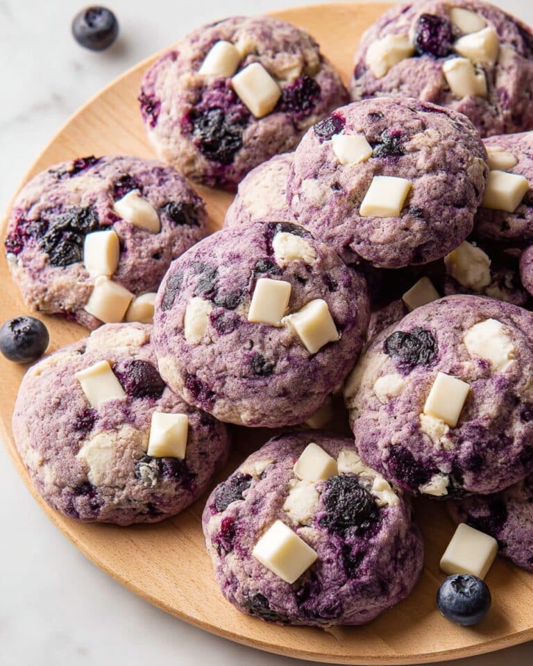 Purple Blueberry Cookies with Vanilla Almond Bark Recipe