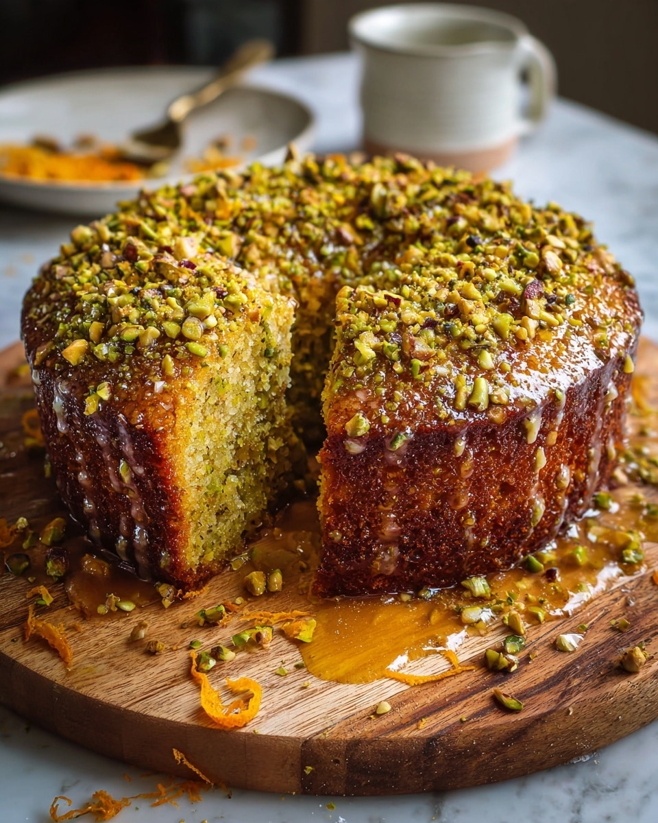 Orange Cardamom Pistachio Tea Cake Recipe